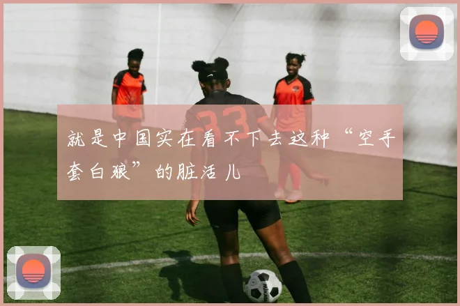 就是中国实在看不下去这种“空手套白狼”的脏活儿